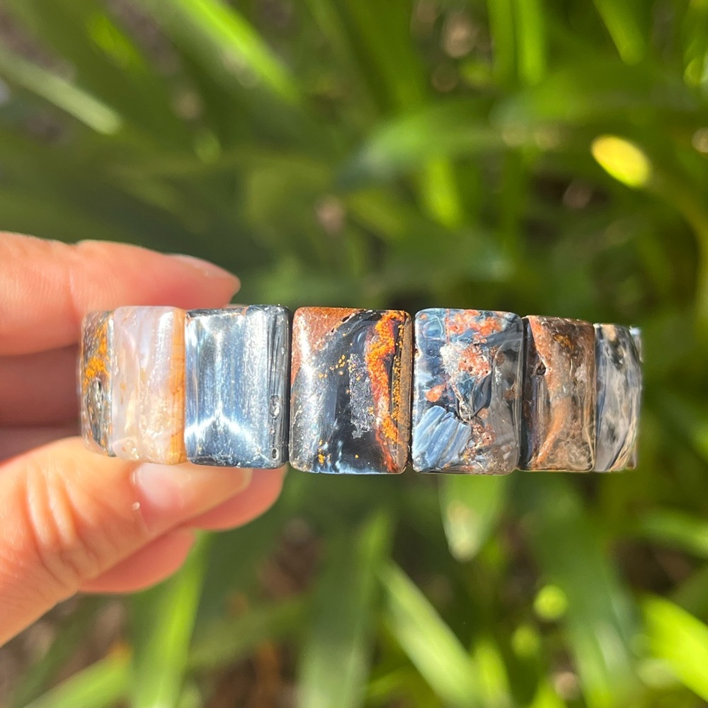 Stretchable Flashy Pietersite‎ Soft Bangle 1932